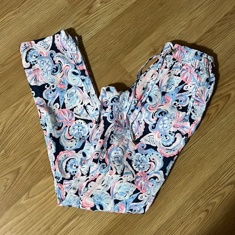 Lily Pulitzer Size XXS In Excellent Condition Linen Pants